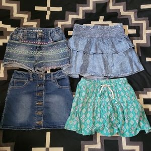 Girls Size 6 Skirts/Shorts Lot